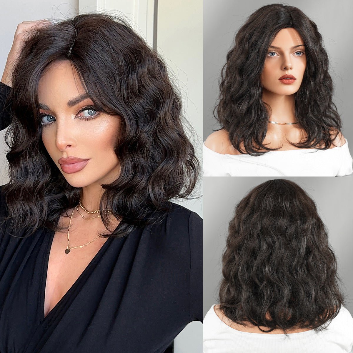 Age - Reducing Black Short Curly Wig - SERENEWIG