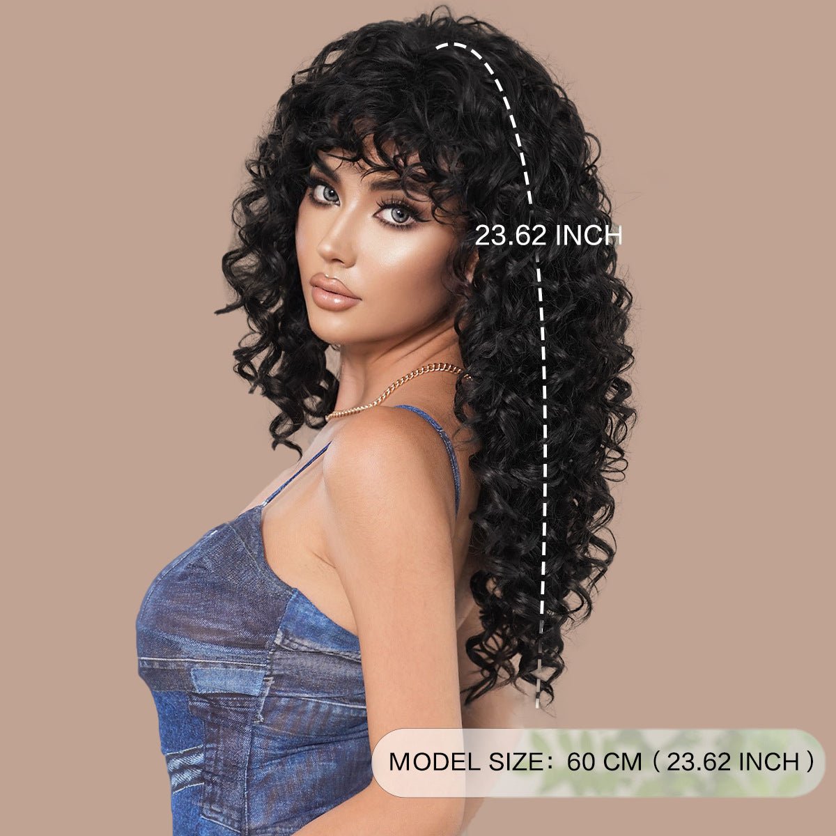 Black Kinky Long Curly Wig - SERENEWIG