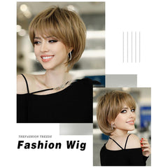 Elf Layered Light Gold Short Wig