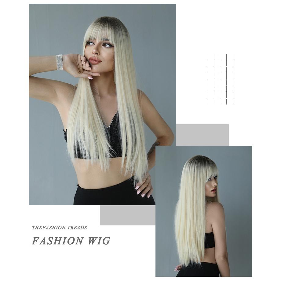 Platinum Long Straight Wig