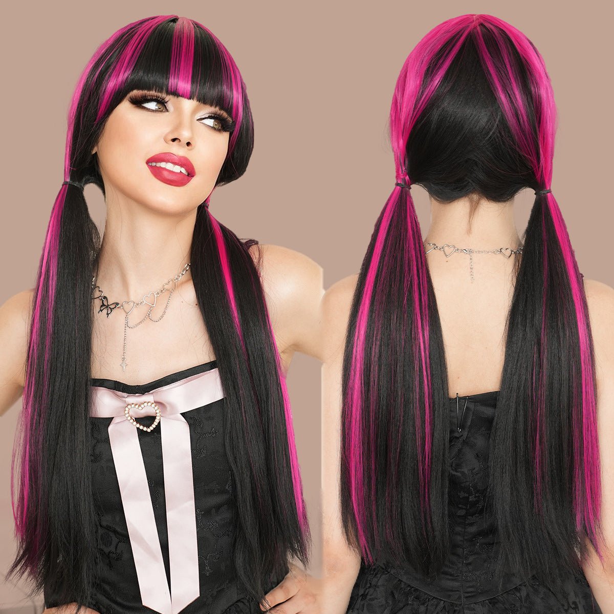 Dracula Halloween Long Straight Wig - SERENEWIG