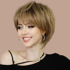 Elf Layered Light Gold Short Wig