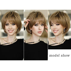 Elf Layered Light Gold Short Wig - SERENEWIG