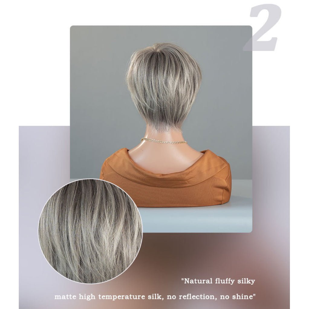 Elf Layered Platinum Short Wig - SERENEWIG