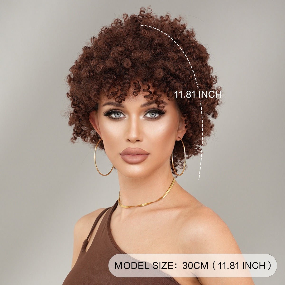 Elf Spring Coil Brown Short Wig - SERENEWIG