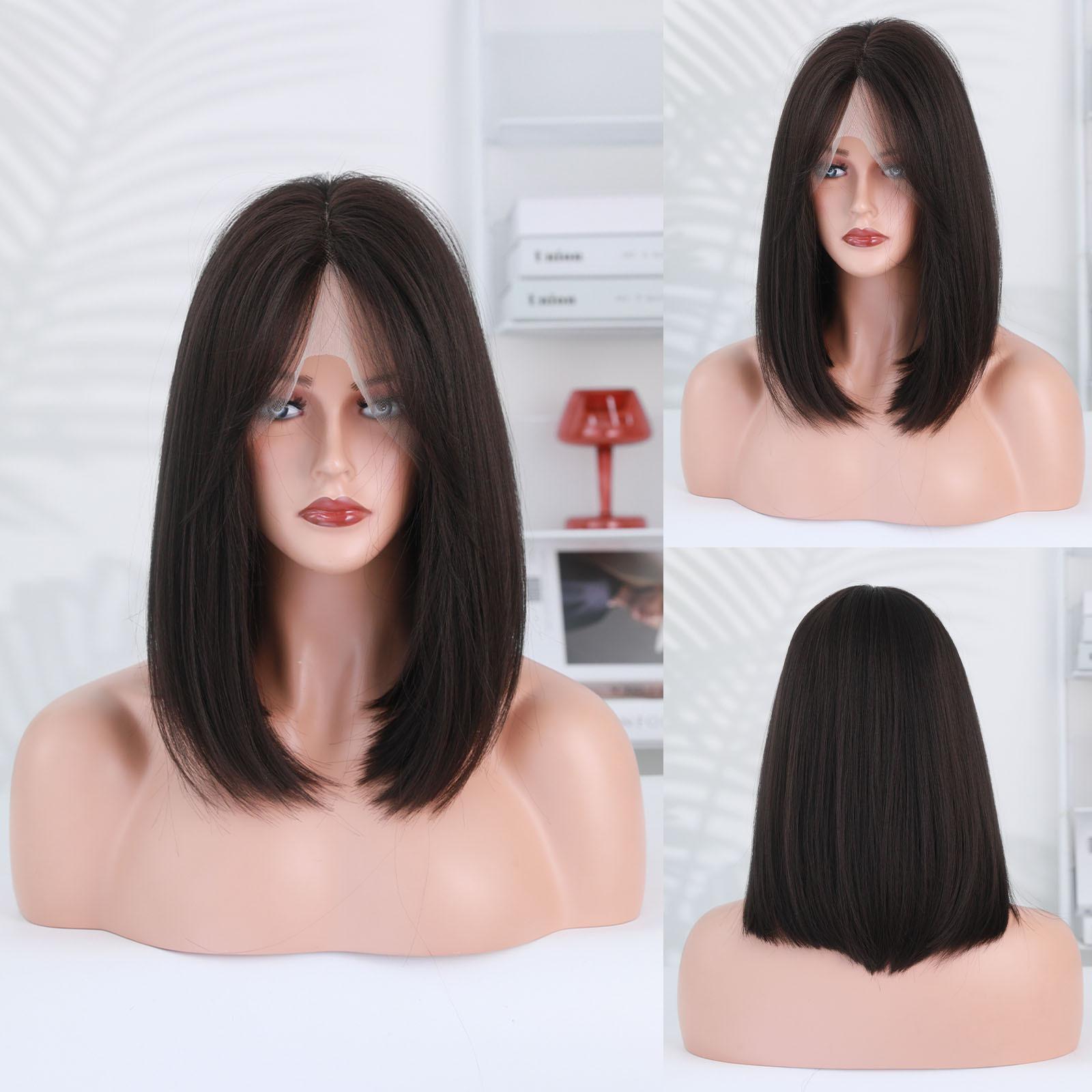 Lace Hand-Woven Black BoB  Wig