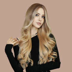 Golden Brown Ombre Curly Wig - SERENEWIG