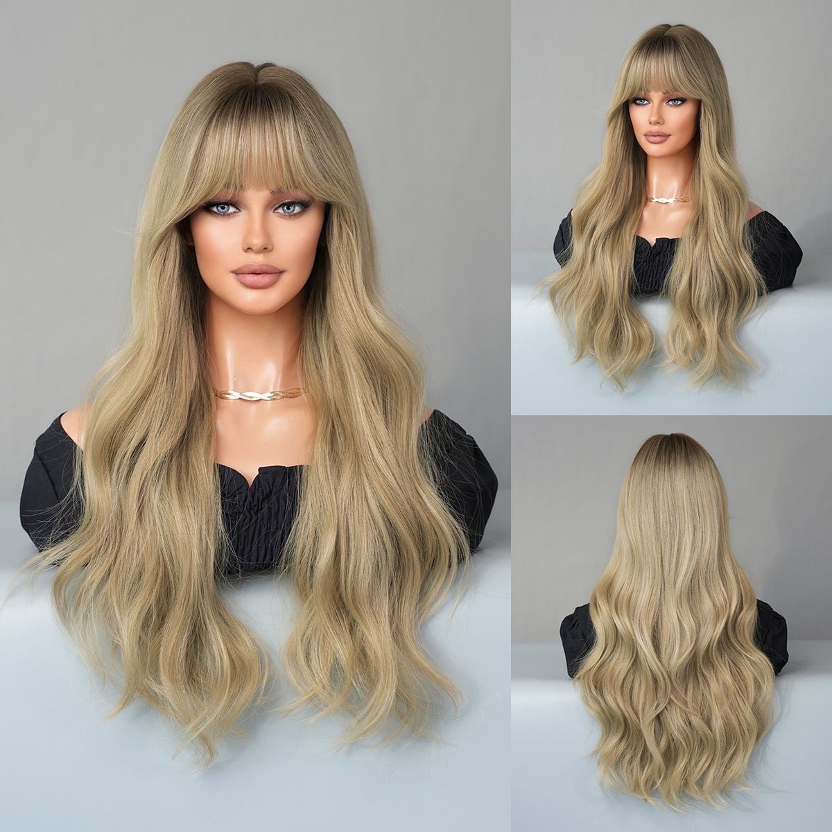 Golden Ombre Big Wavy Wig - SERENEWIG