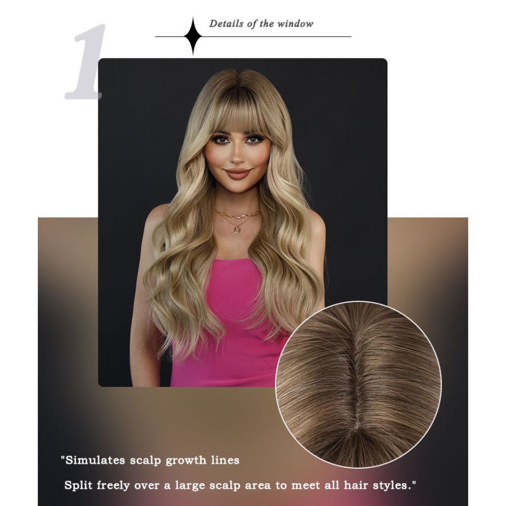 Golden Ombre Big Wavy Wig - SERENEWIG