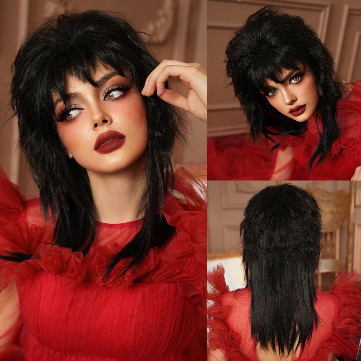 Halloween Black Short Wig - SERENEWIG