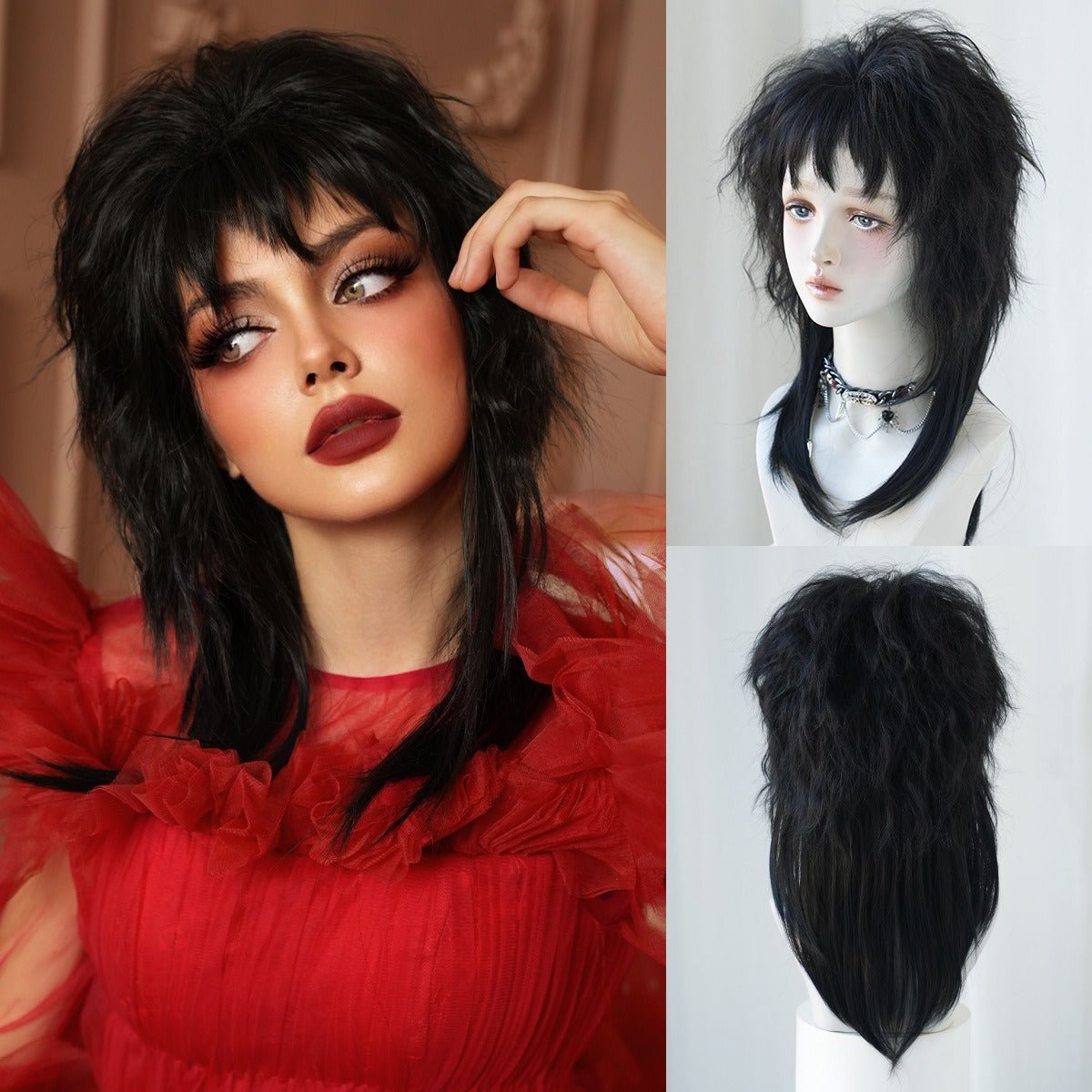 Halloween Black Short Wig - SERENEWIG