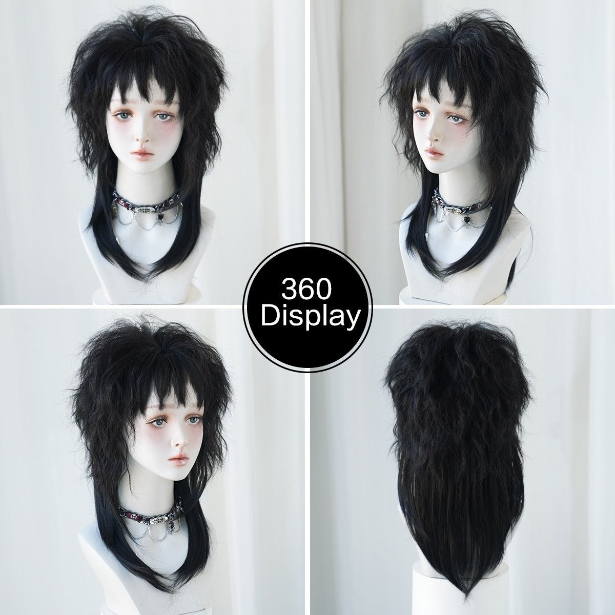 Halloween Black Short Wig - SERENEWIG