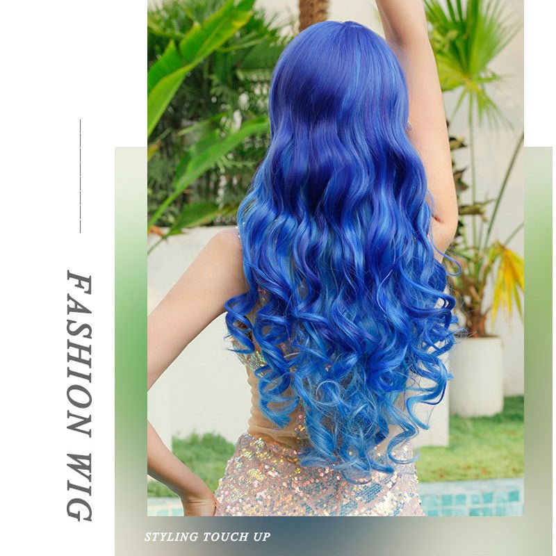 Halloween Ombre Ice Blue Roll Wig - SERENEWIG