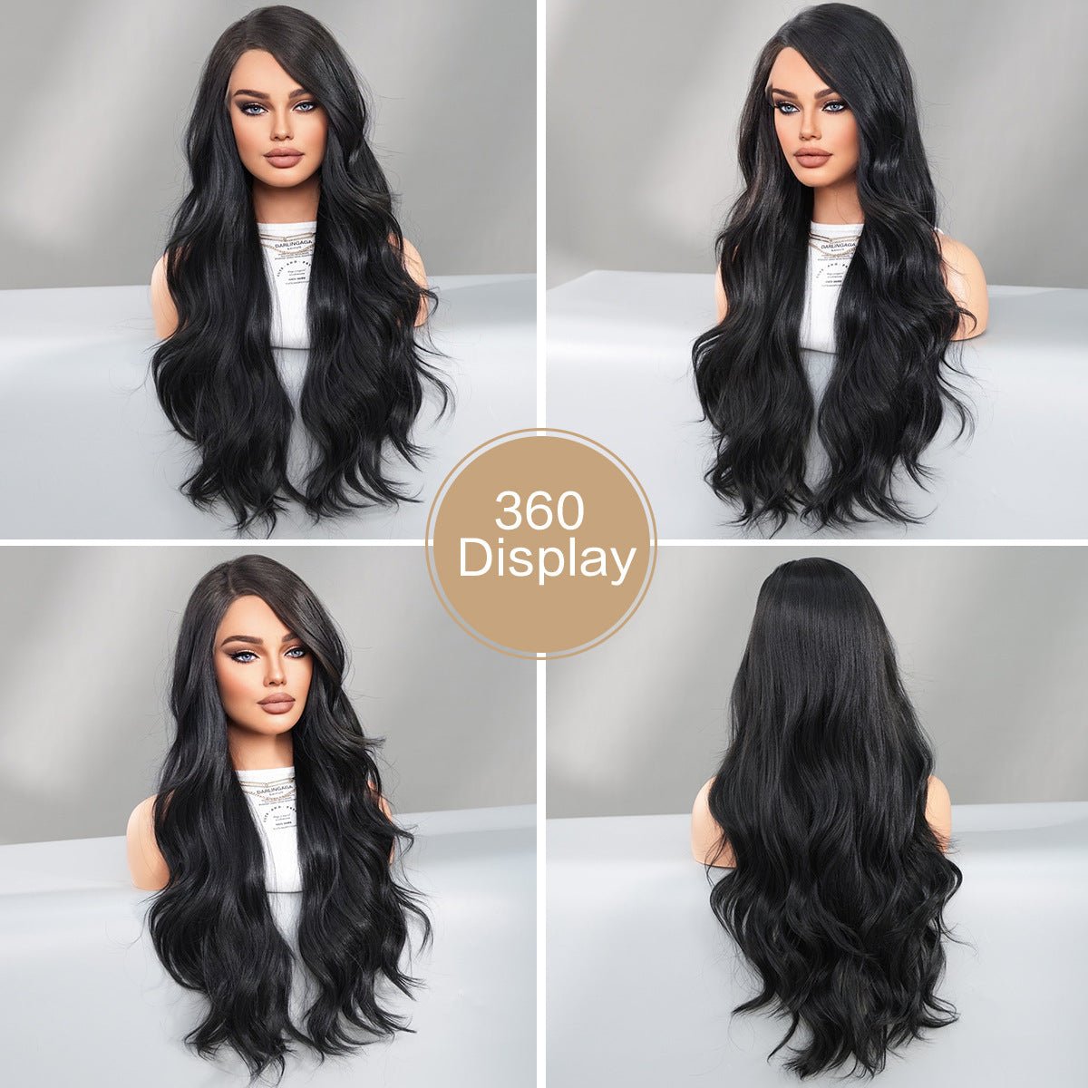 Lace Front Hand - Woven Black Wavy Wig - SERENEWIG