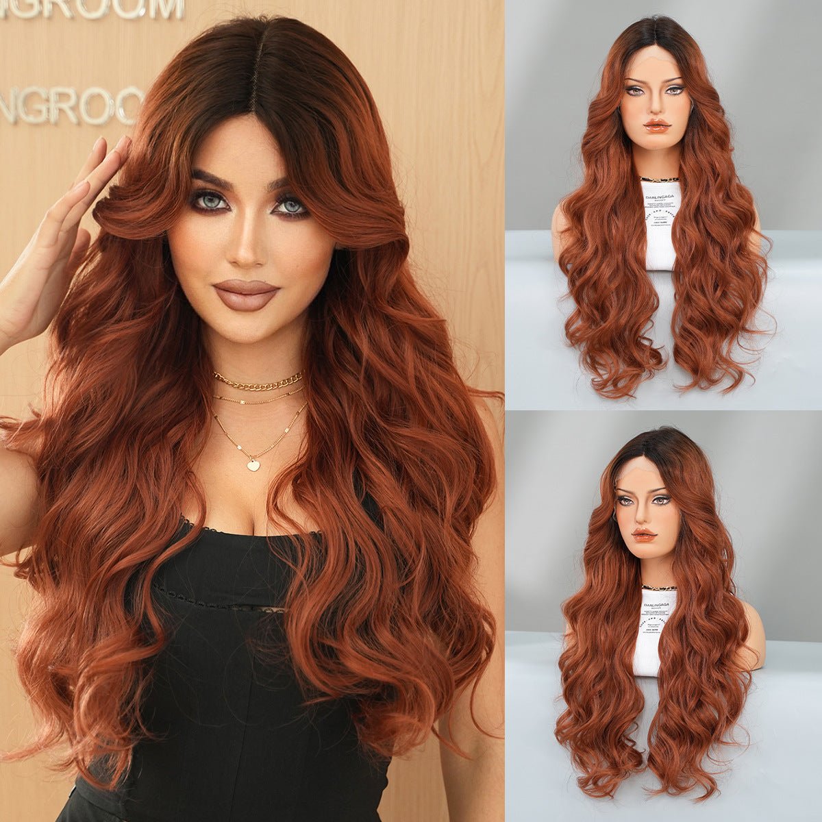 Lace Front Hand - Woven Red Brown Wig - SERENEWIG