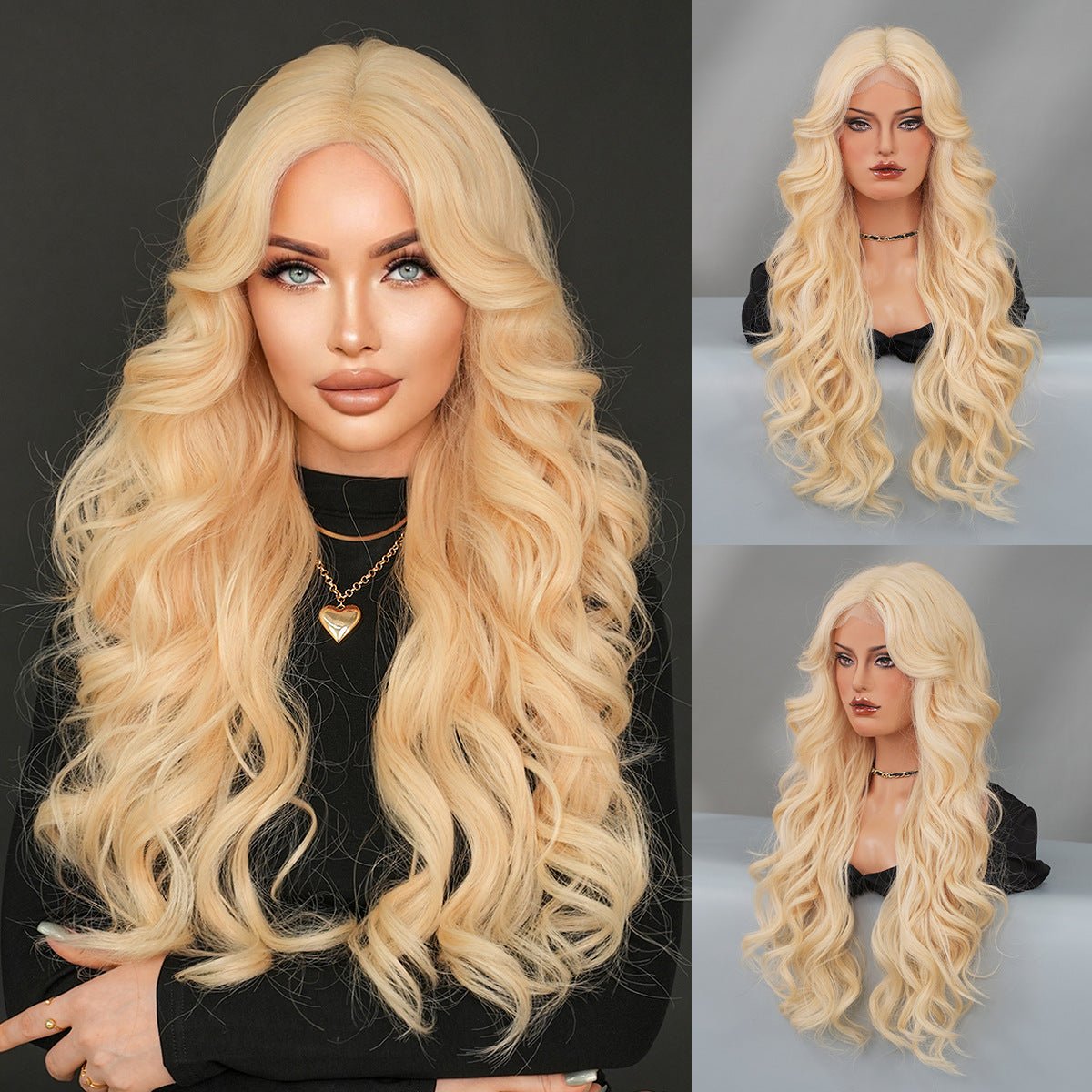 Lace Front Hand - Woven Wavy Golden Wig - SERENEWIG