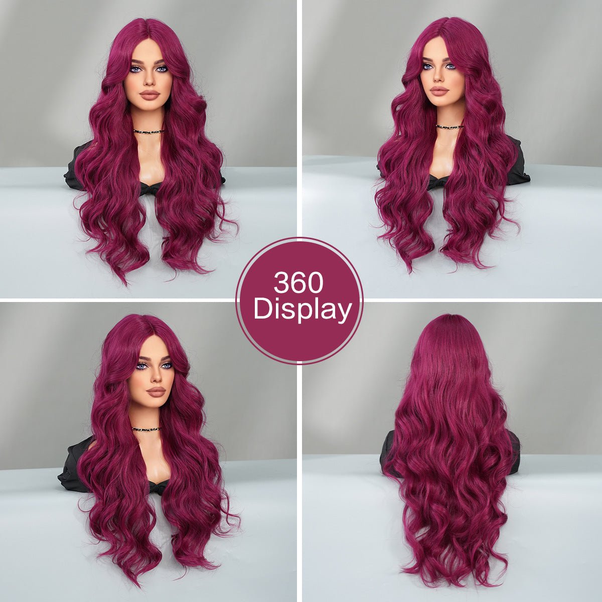 Lace Front HandWoven Crimson Wavy Wig - SERENEWIG