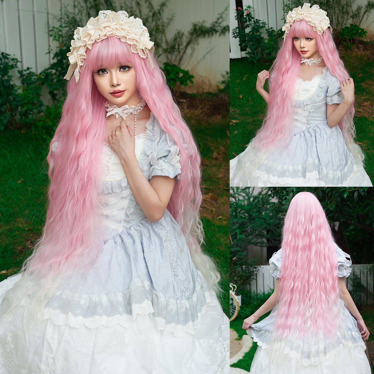 Lolita Cosplay Golden Long Wavy Wig - SERENEWIG