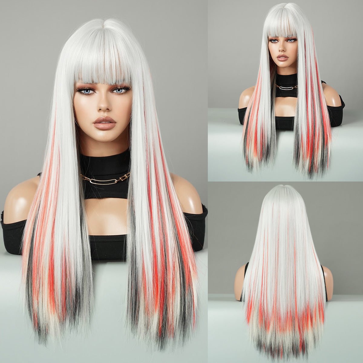 Lolita Pink Long Straight Wig - SERENEWIG