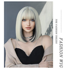 Platinum Short Straight Wig - SERENEWIG