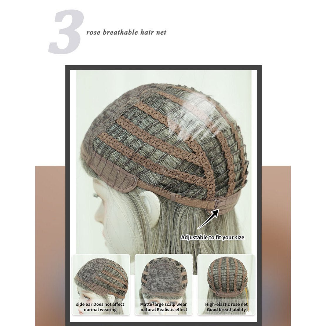 Retro Layered Beige Short Straight Wig - SERENEWIG