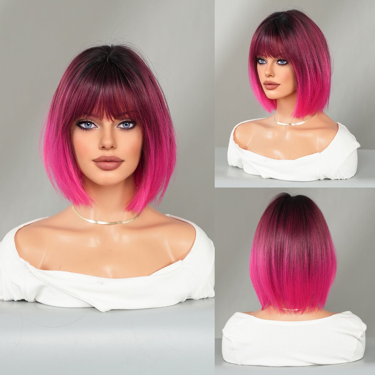 Short Straight Bob Black Wig - SERENEWIG